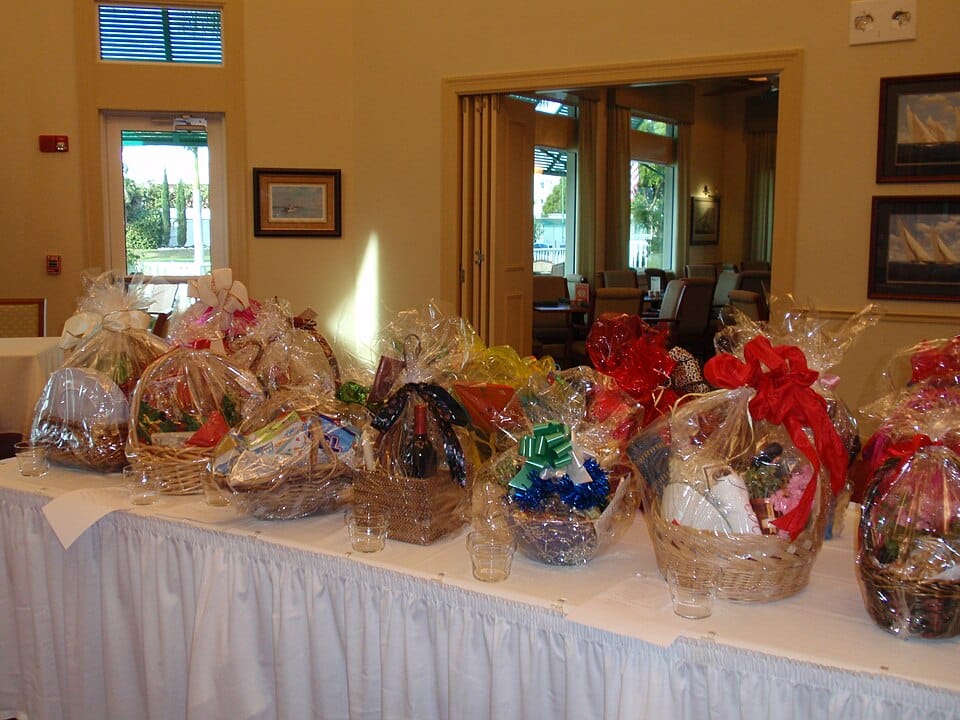 Wrapped gift crates
