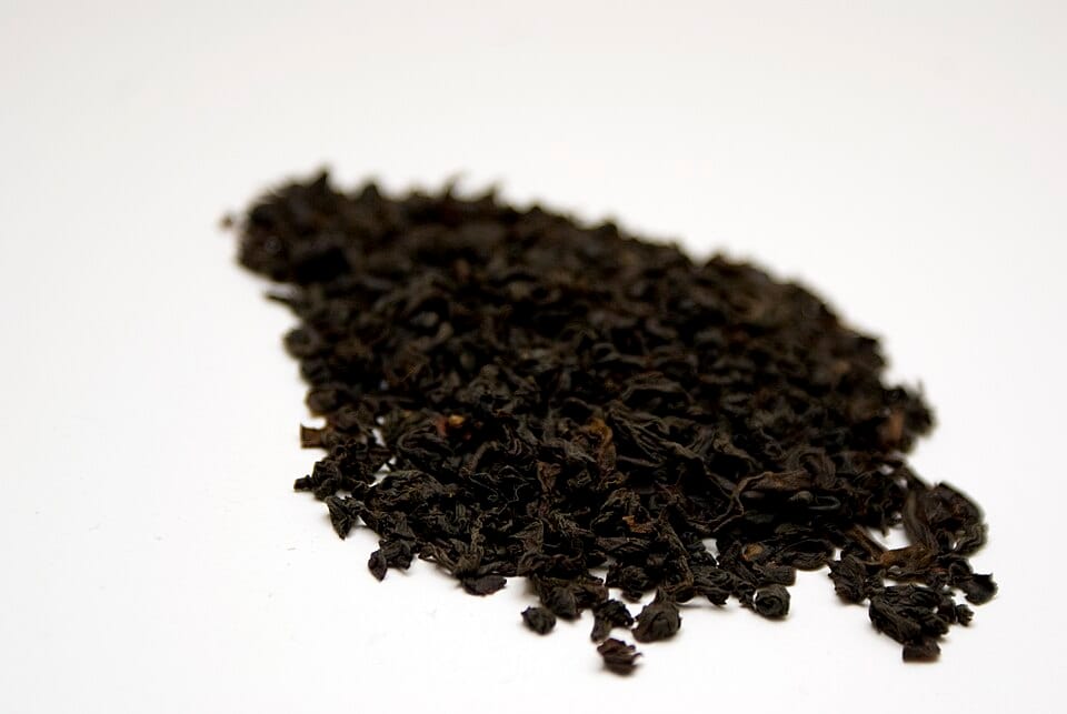 Black tea leaves